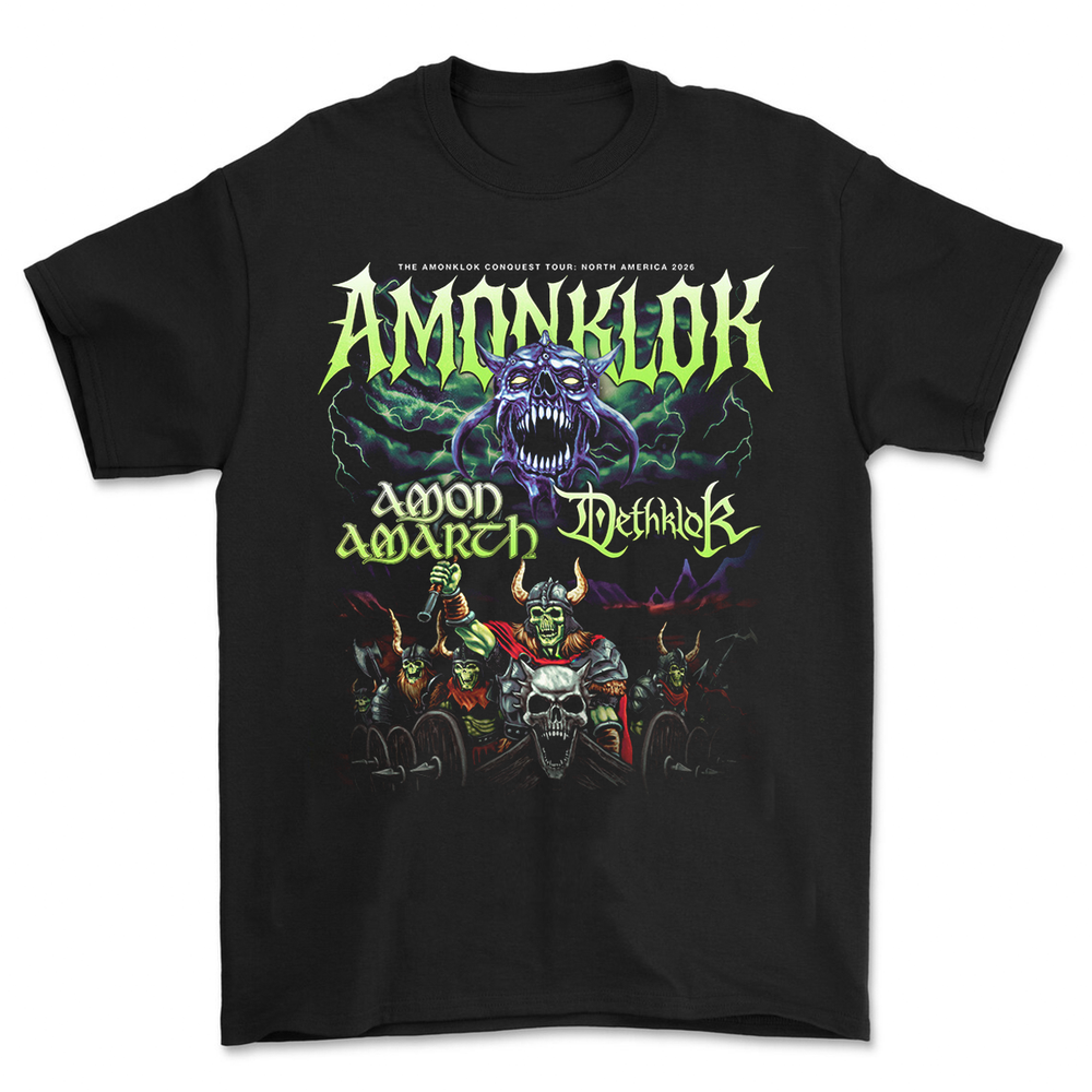 Amon Amarth Amonklok Spring Tour 2026 Dethklok T-Shirt BT979
