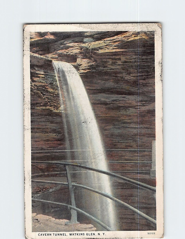 Postcard Cavern Tunnel Watkins Glen NY