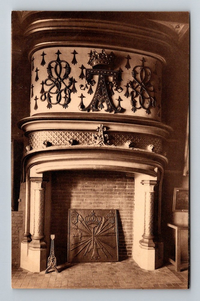 France- Blois The Castle Ann Of Brittanys Fireplace Old Post PC Vintage Postcard