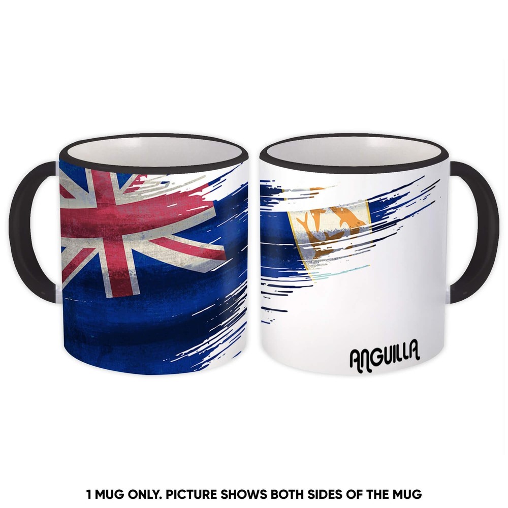 Gift Mug : Anguilla Flag Modern Country Expat