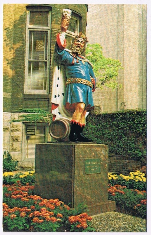 Postcard King Gambrinus Pabst Home Brewery Milwaukee Wisconsin