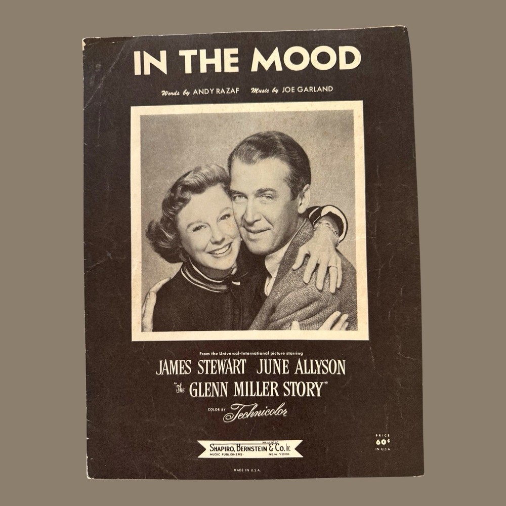 In the Mood Sheet Music Glenn Miller Story 1955 Film James Stewart June Allyson