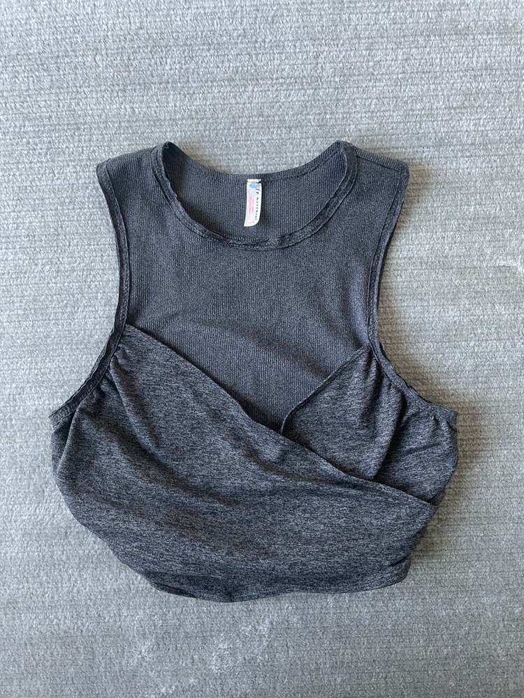 Free People Movement Cropped Tank Top Women XS Just My Type Wrap Pilates Yoga