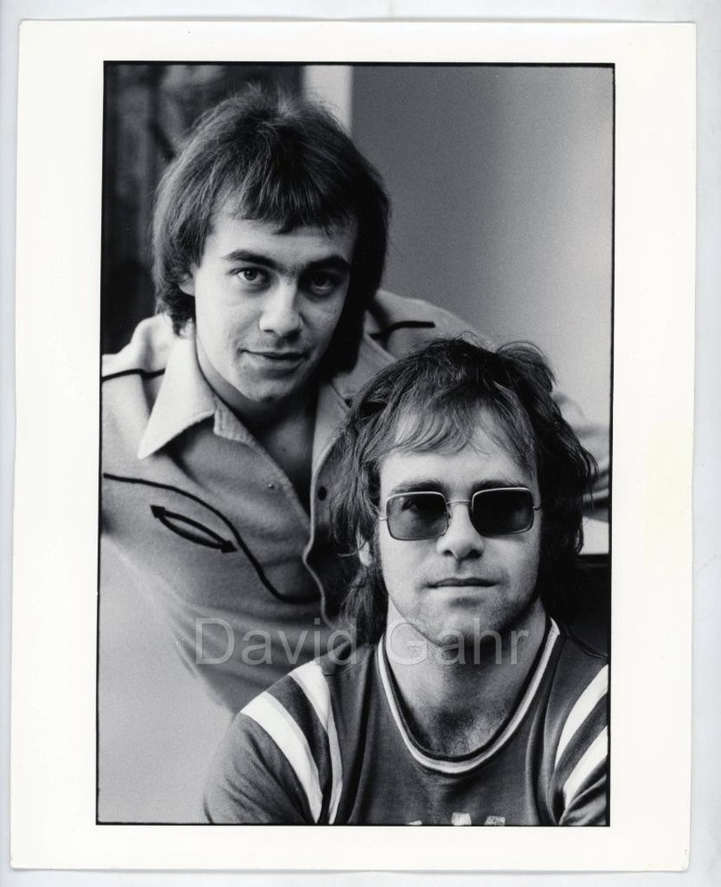 '70 Elton John Bernie Taupin Manhattan NYC Glam Rock Rocket Man Gahr Photo B610