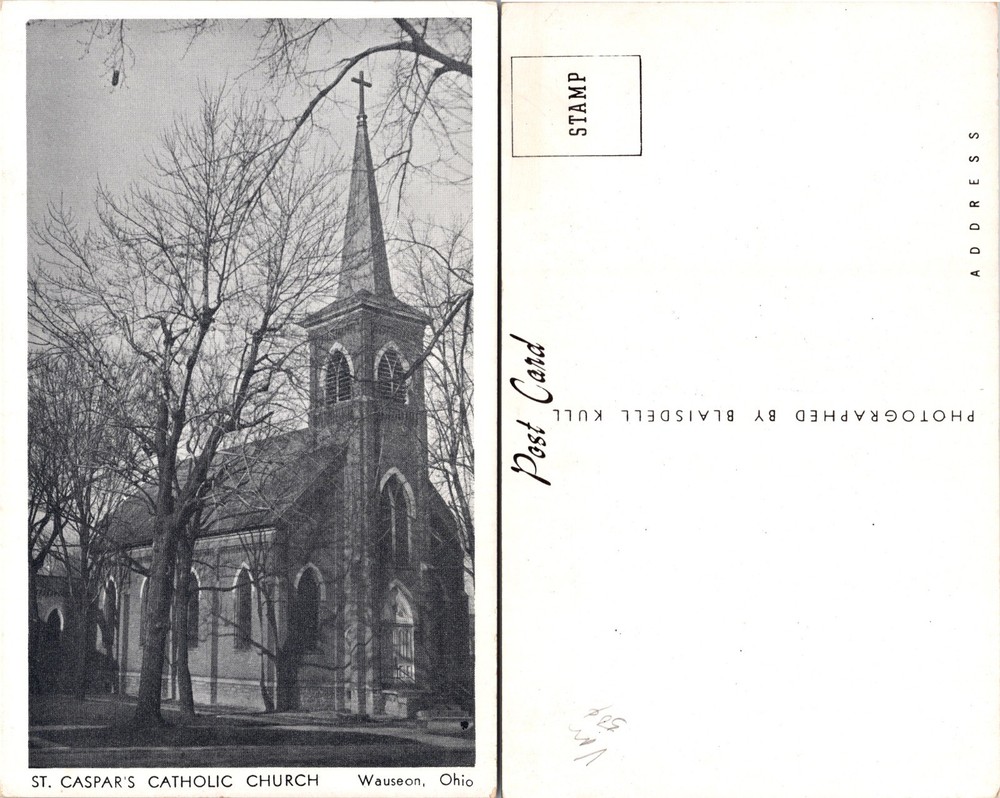 St Caspar Catholic Church Wauseon Ohio OH Postcard