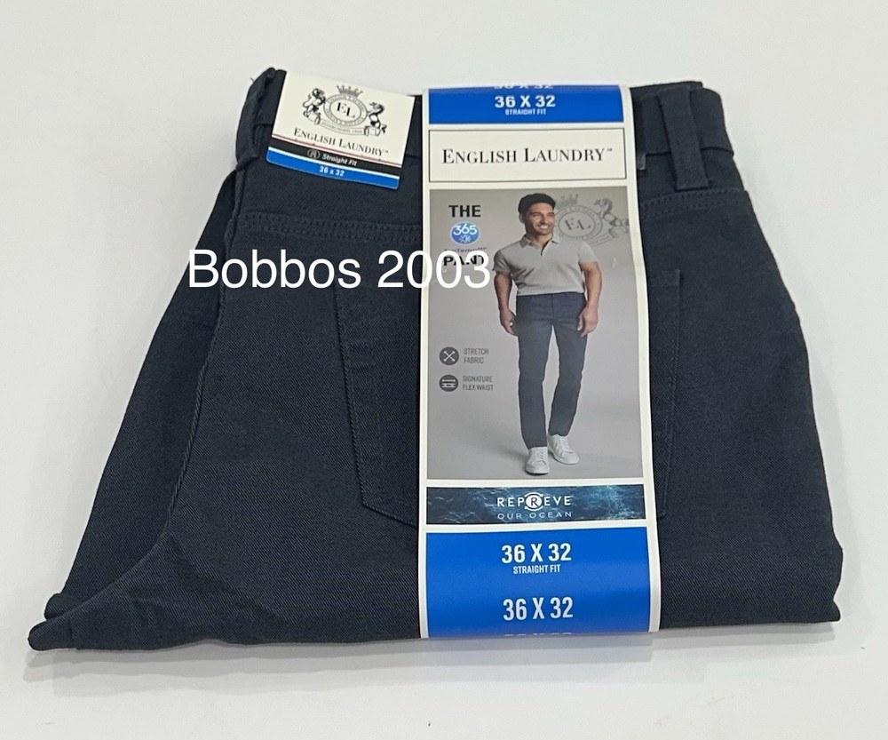 English Laundry Men's Straight Fit The 365 Pants, Blue, Size 36X32