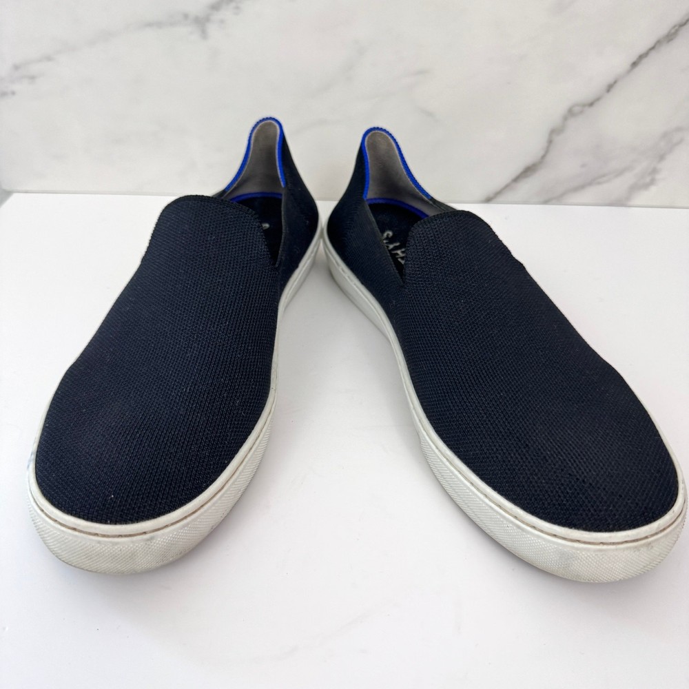 Rothy's Womens The Original Slip On Sneaker Size 11 Knit Casual Comfy Black