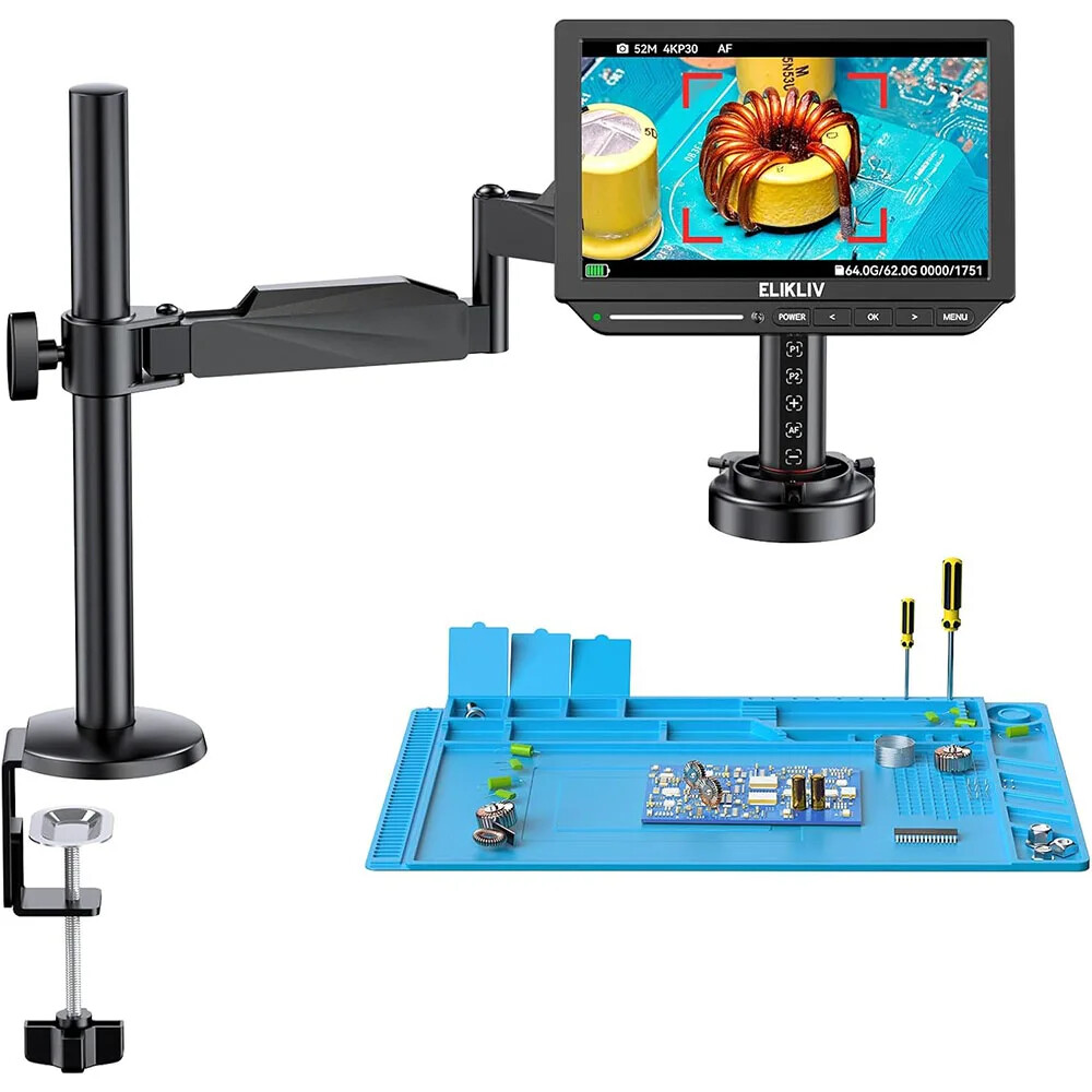 10.1'' Autofocus DigitalMicroscope 4K Soldering Microscopio for 2000X Microscope