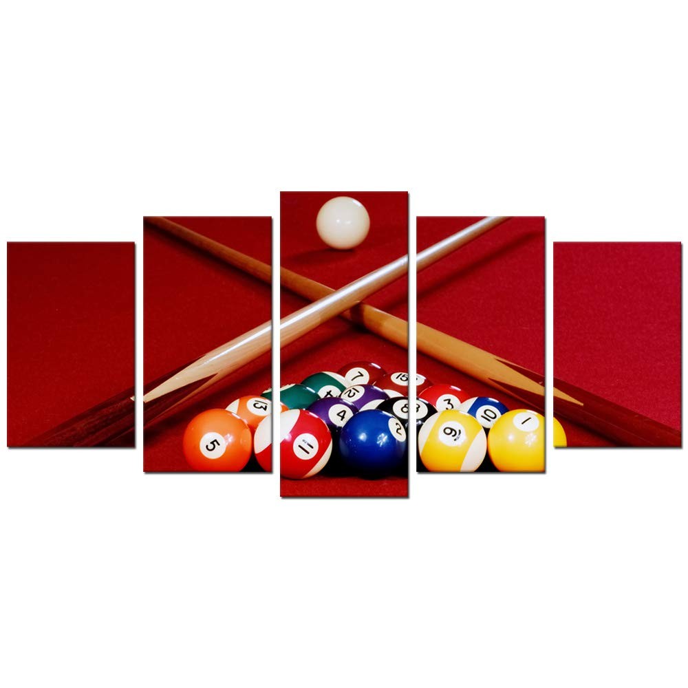 Playing Pool Table Billiard Balls Picture Canvas Wall Art Sport Giclee Prints...