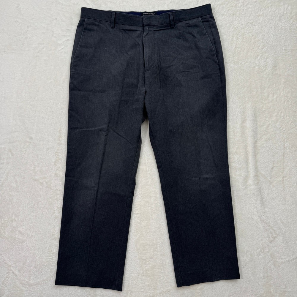 Banana Republic Pants Mens 36x30 Charcoal Grey Non-Iron Tailored Slim Fit Chino