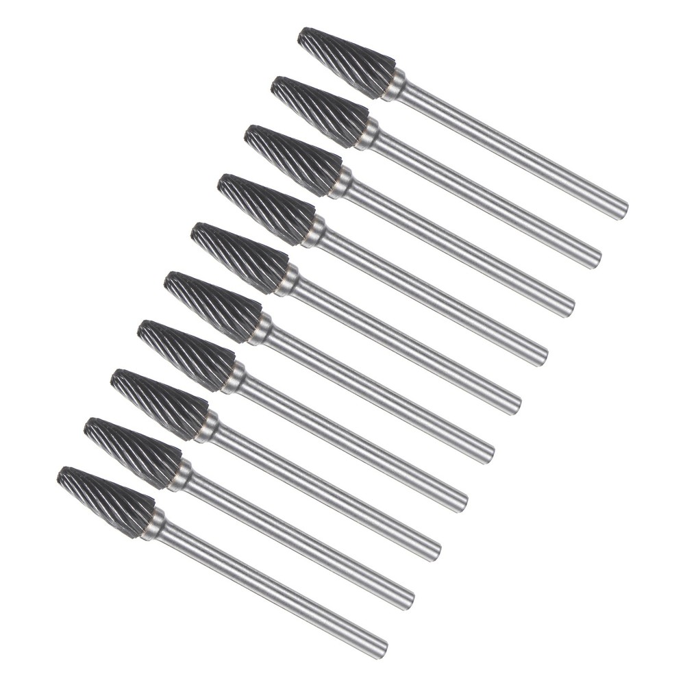 10PCS Tungsten Carbide Rotary Burrs File 1/8