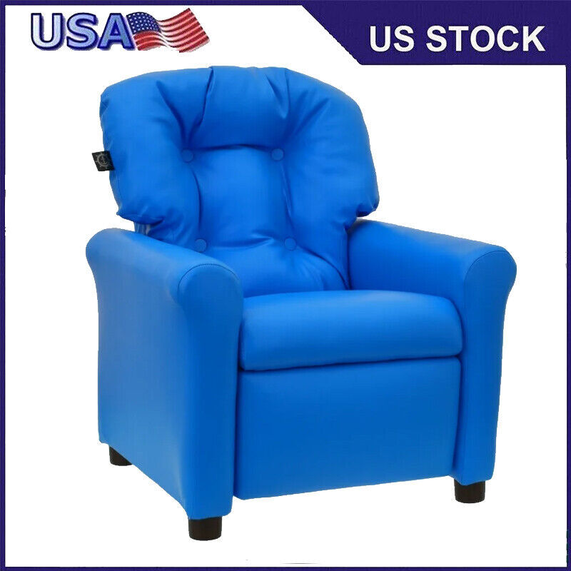 Cozy PU Faux Leather Toddler Recliner Chair for Ages 1-5