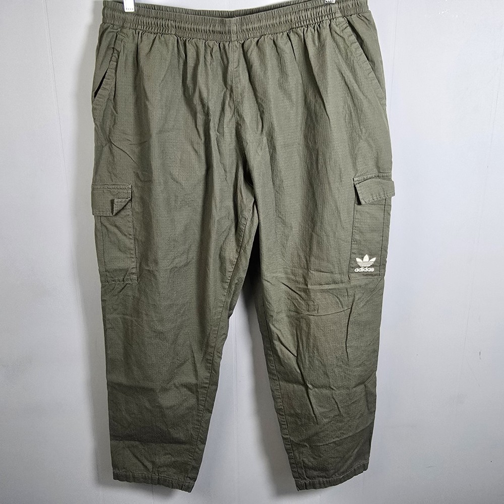 ADIDAS Originals Men's 2XL Cargo Jogger Pants Olive Green Enjoy Summer