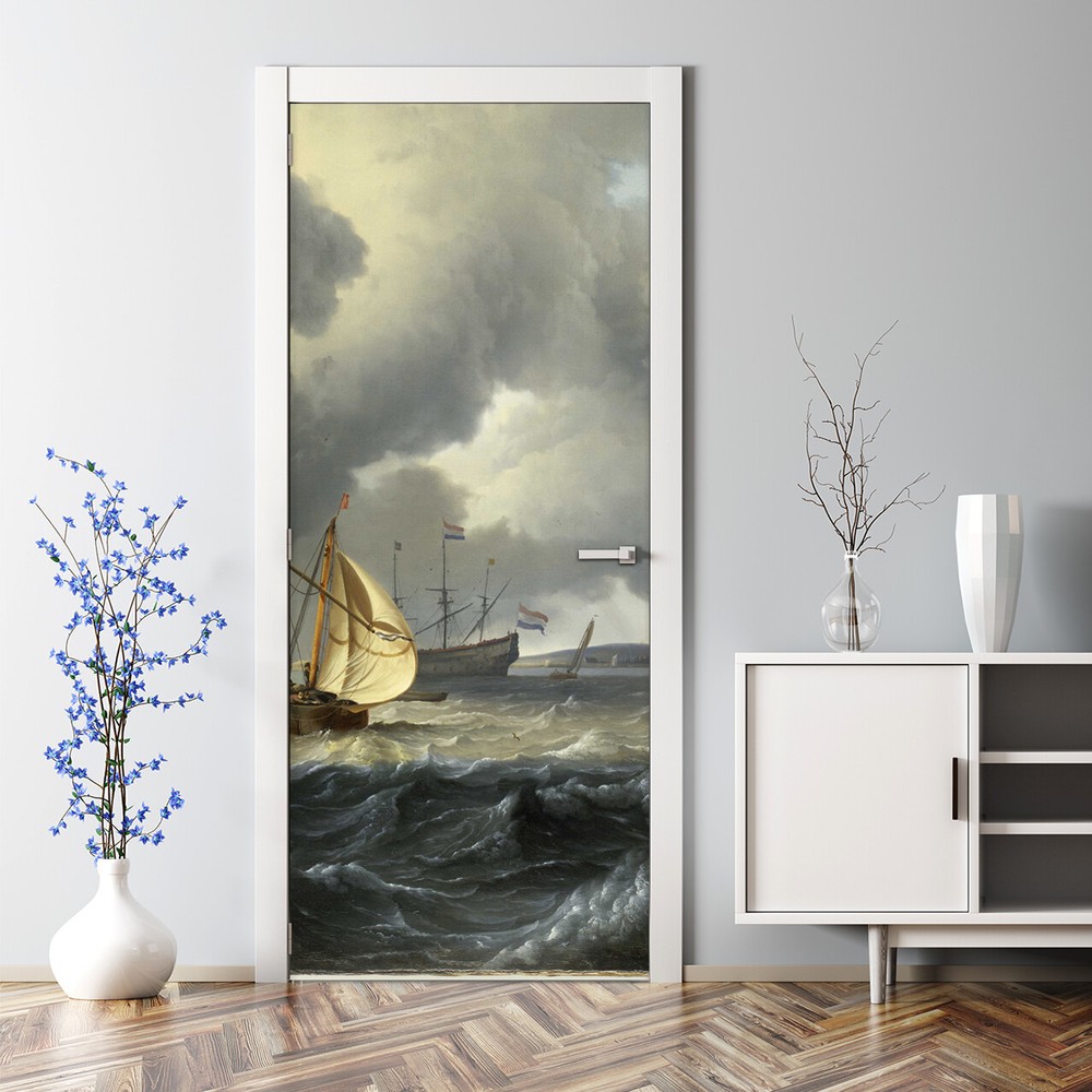 Vintage Merchant Shipping Self-Adhesive Door Decal Wallpaper Sticker Decor  