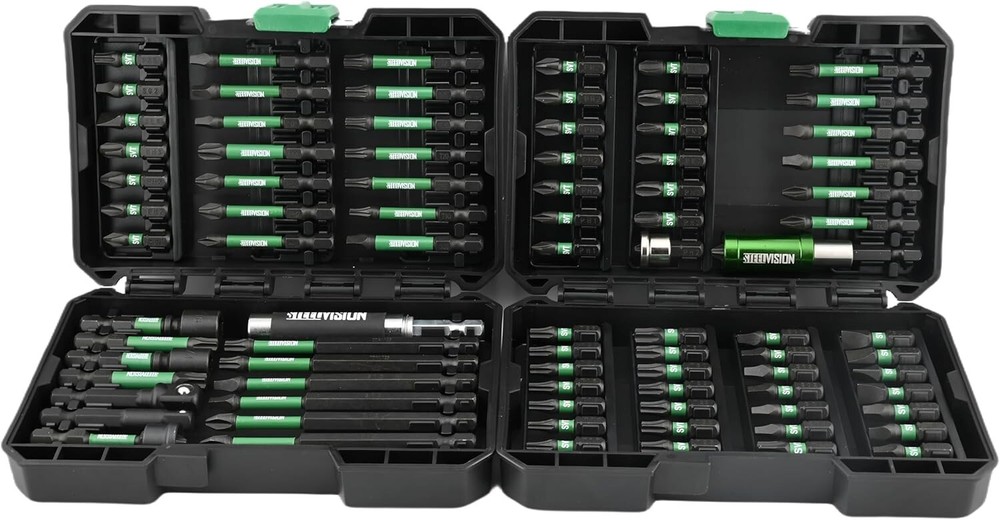 Steel Vision Tools 85pc Magnetic Screwdriver Bit Heavy Duty Impact Driver Set