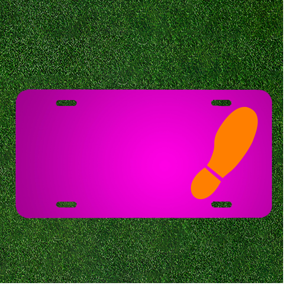 Custom Personalized Car License Plate With Add Names To Shoe Print Tracks
