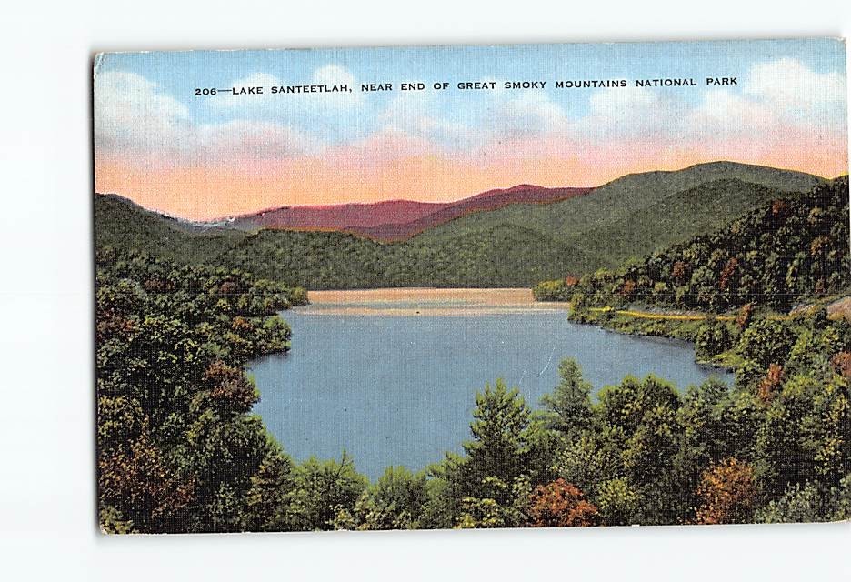 Postcard Lake Santeetlah Great Smoky Mountains National Park North Carolina USA