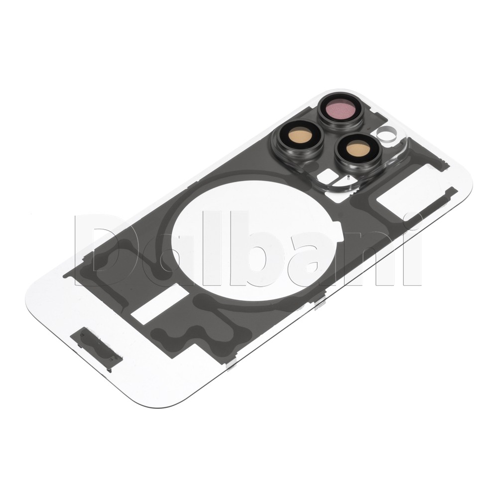 Clear Back Glass Battery Cover for Apple iPhone 16 Pro Transparent