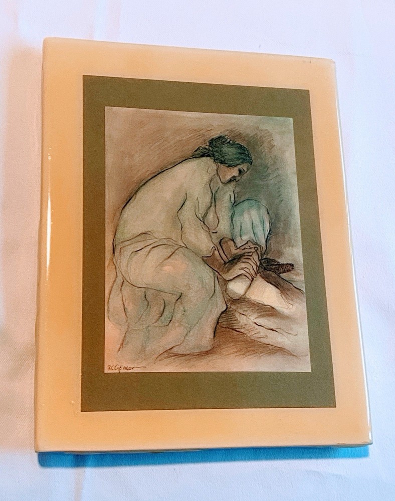 RC Gorman Ceramic Art Tile  “Woman Grinding Corn” Navajo American Southwest