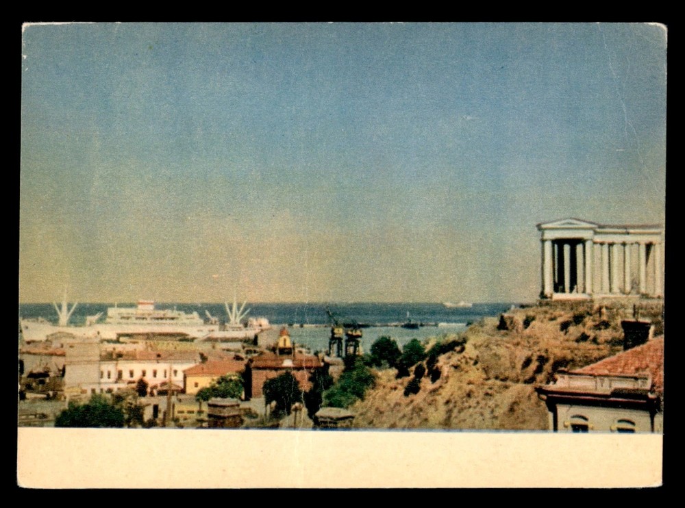 Vintage UNP Postcard Odessa  Passenger Pier Krichevsky Pravda Ukraine