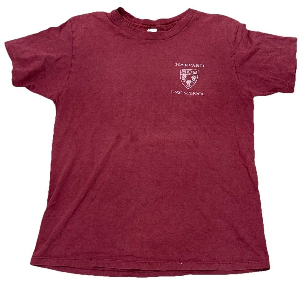 Vintage 80s Harvard University Champion Tee Shirt Mens XL Single Stitch Burgundy