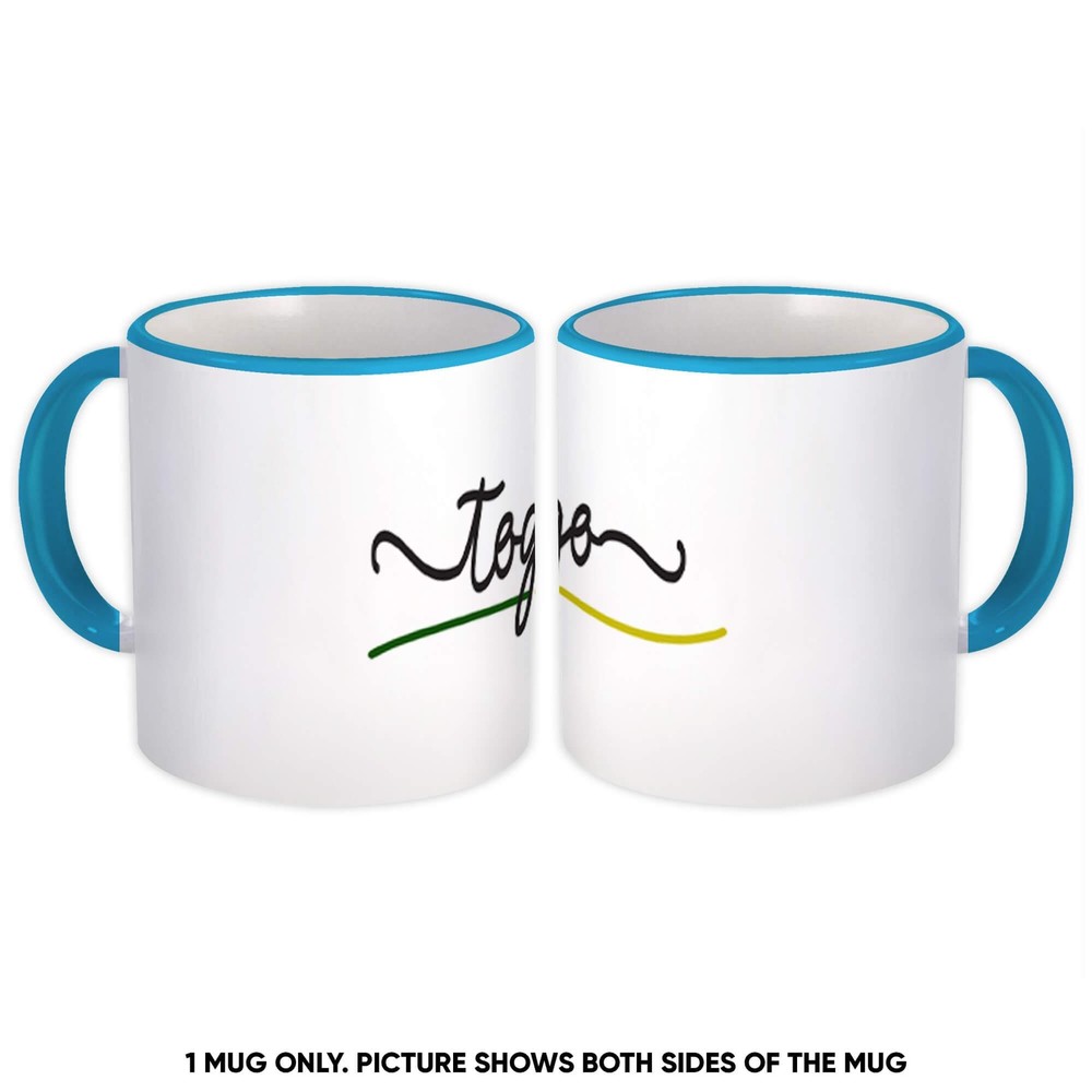 Gift Mug : Togo Flag Colors Togolese Travel Expat Country Minimalist Lettering