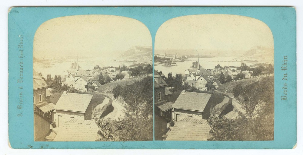 D1696~ GERMANY – Koblenz c.1860s Stereoview – A. Braun