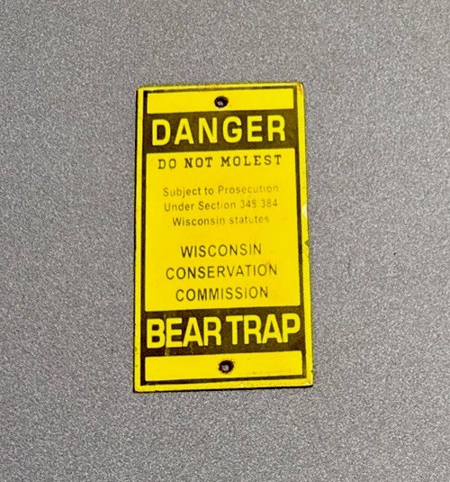 Vintage Danger Smokey Bear Forest Porcelain Sign Car Gas Truck Motorcycle Oil
