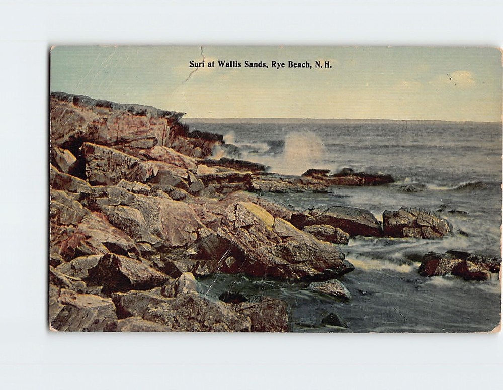 Postcard Surf at Wallis Sands, Rye Beach, New Hampshire