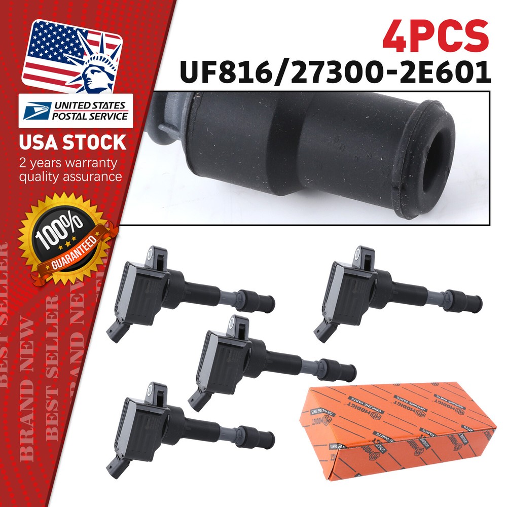 4PCS High-Performance Ignition Coils for Hyundai Sonata Elantra Kona Forte Kia