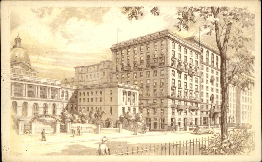 Hotel Bellevue Boston Massachusetts vintage postcard e149