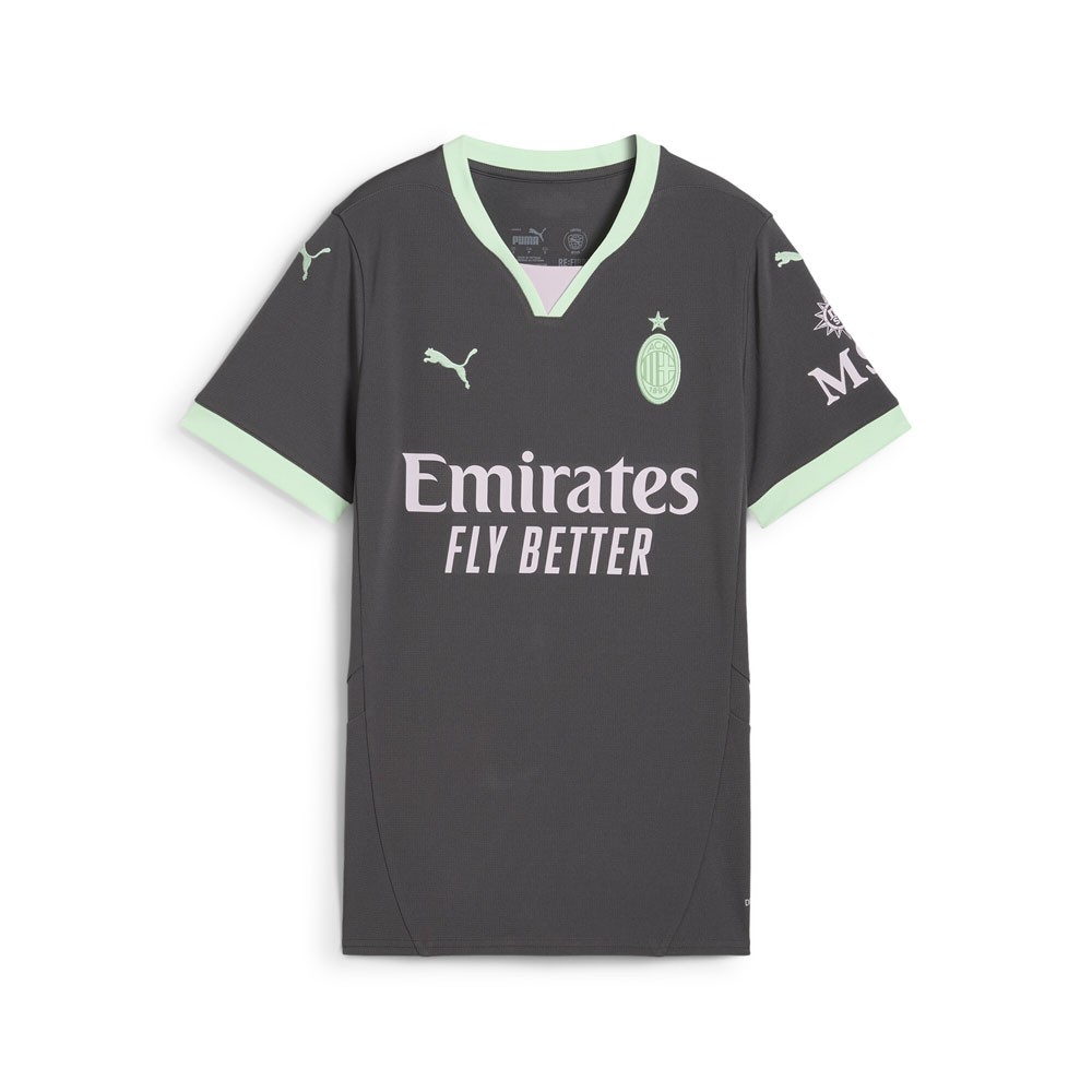 PUMA Ac Milan Third Crew Neck Short Sleeve Replica Jersey Womens Grey  77503603