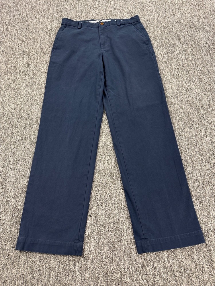 Brooks Brothers Pants Men 32x32 Clark Navy Blue Supima Cotton Chino Trousers