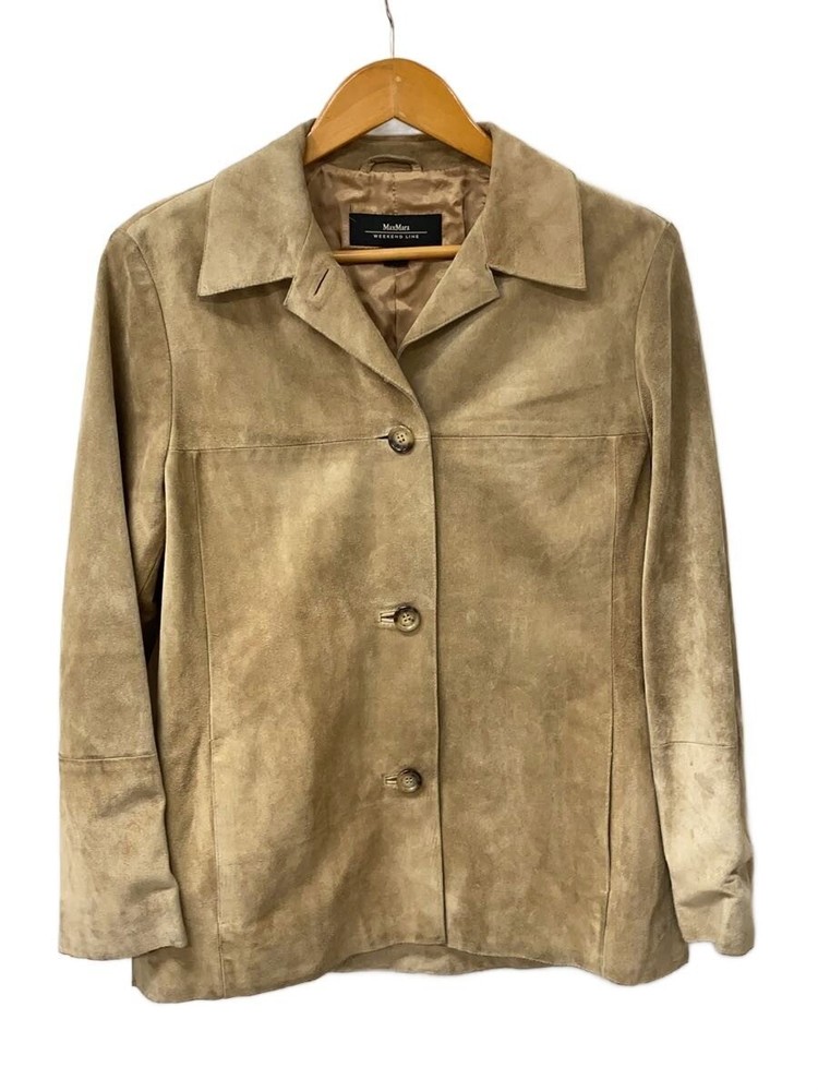 Max Mara Week End Line Suede Leather Jacket/36/Leather/Beg 3505