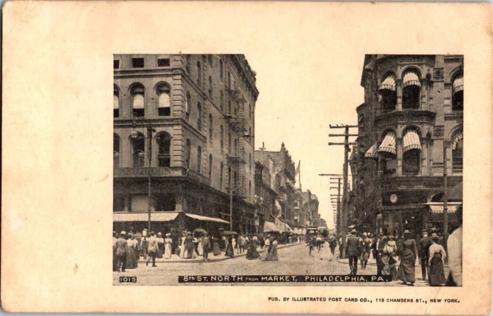 Pre-1907 SHOPS ON EIGHTH STREET Philadelphia Pennsylvania PA m/14 BC0195