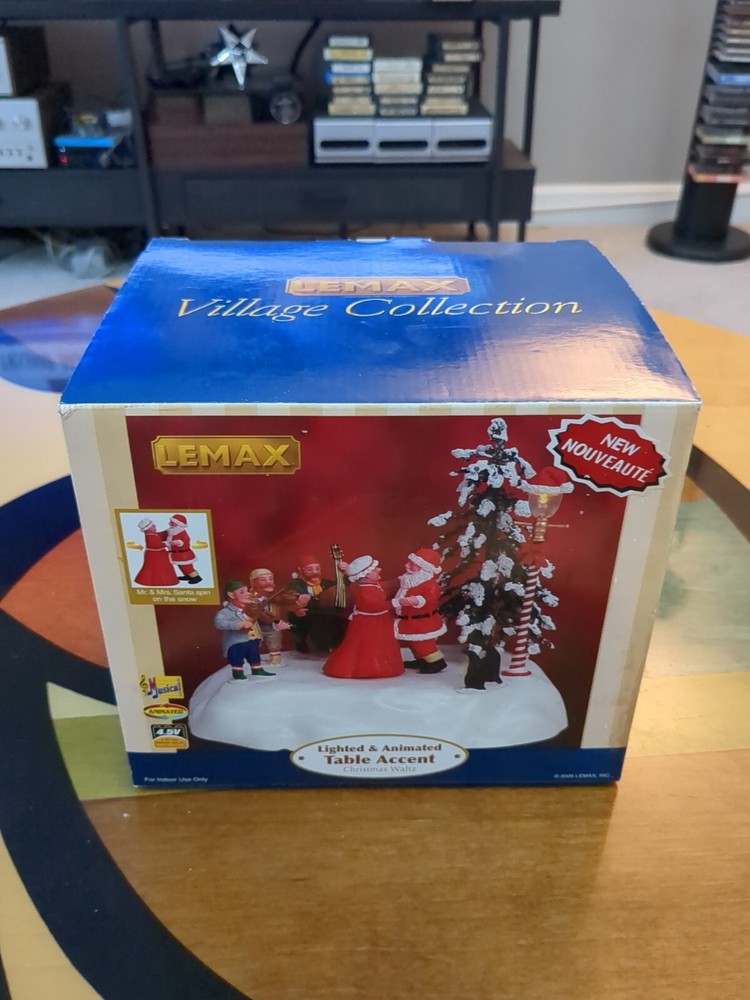 LEMAX Animated Lighted Mr & Mrs Claus Christmas Village Table Accent-image