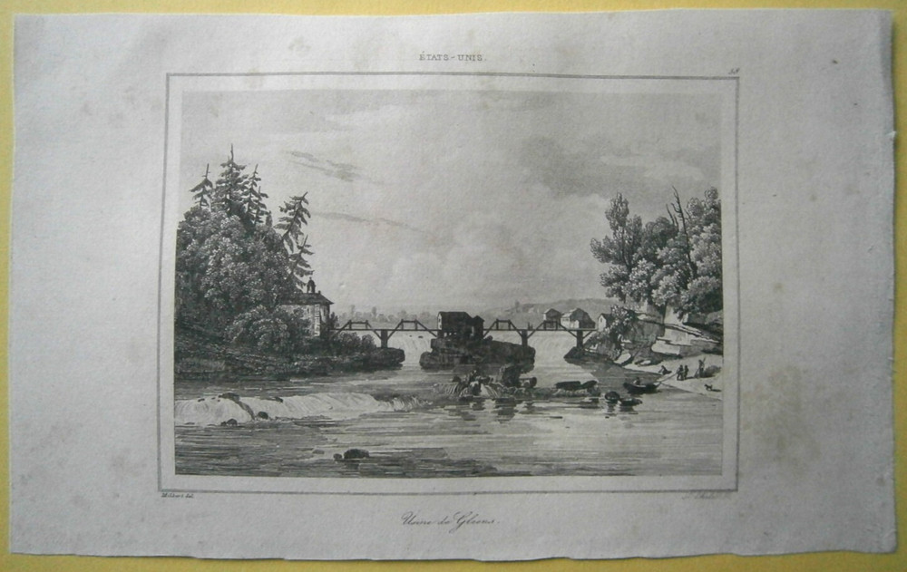 1837 print GLENS FALLS, NEW YORK STATE, #58