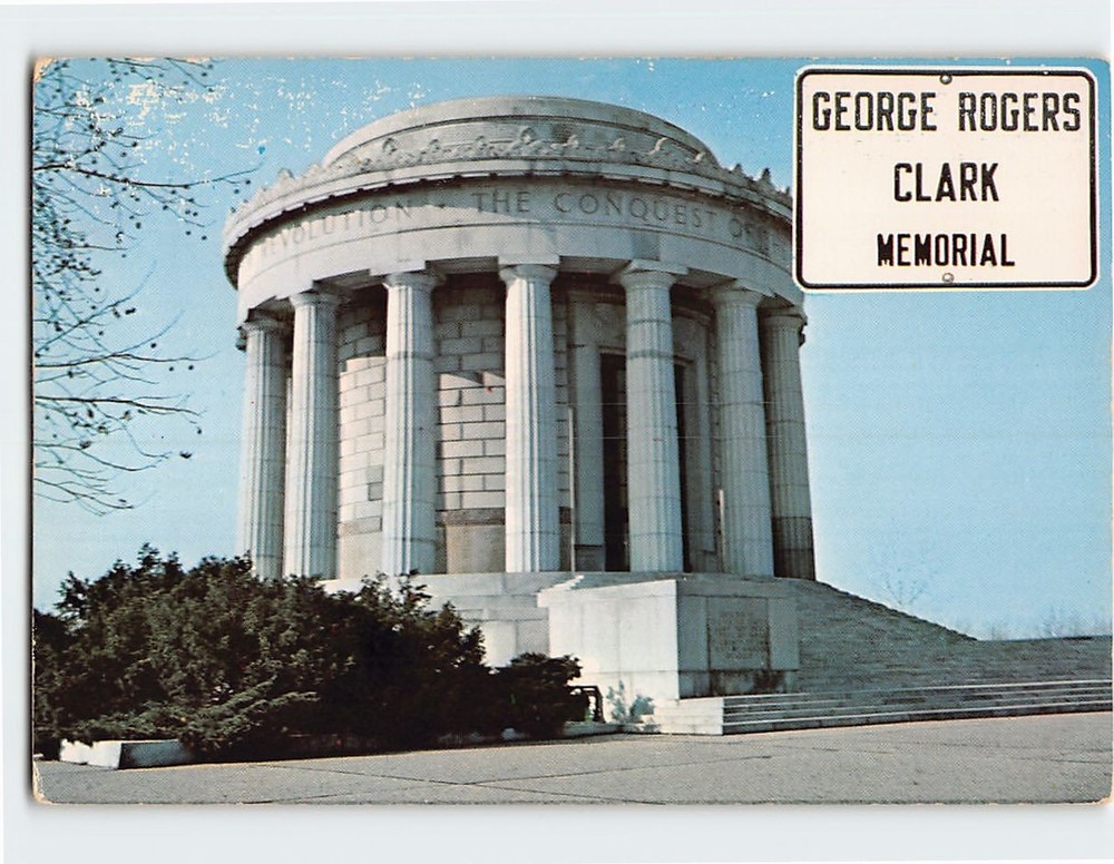 Postcard George Rogers Clark Memorial Vincennes Indiana USA