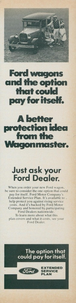 1980 Ford Wagonmaster Extended Service Plan Protection Vtg Print Ad SI15