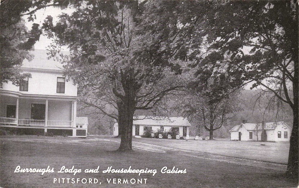 Pittsford VT Vermont John Burroughs Woodchuck Lodge Cabins Vtg Postcard E21
