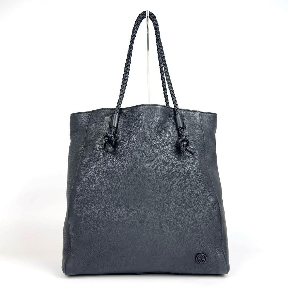 GUCCI Black Leather Tote Bag Authentic G0803439