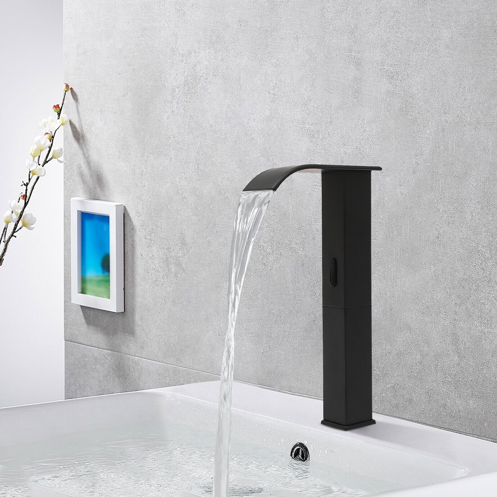 Black Stainless Steel Automatic Sensor Faucet with Temperature Control Valve US