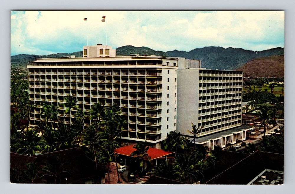 Waikiki HI-Hawaii, Hotel Princesa Kaiulani, recuerdo, postal vintage