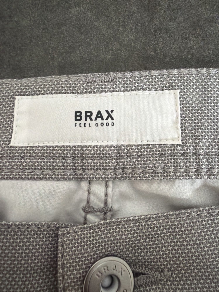 Brax Cooper Fancy Pants Mens 32x33 (Tag 32x34) Gray 5 Pockets Regular Fit