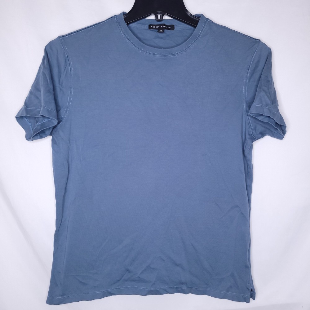 Robert Barakett T Shirt Mens Medium Blue Ocean View Short Sleeve Pima Cotton