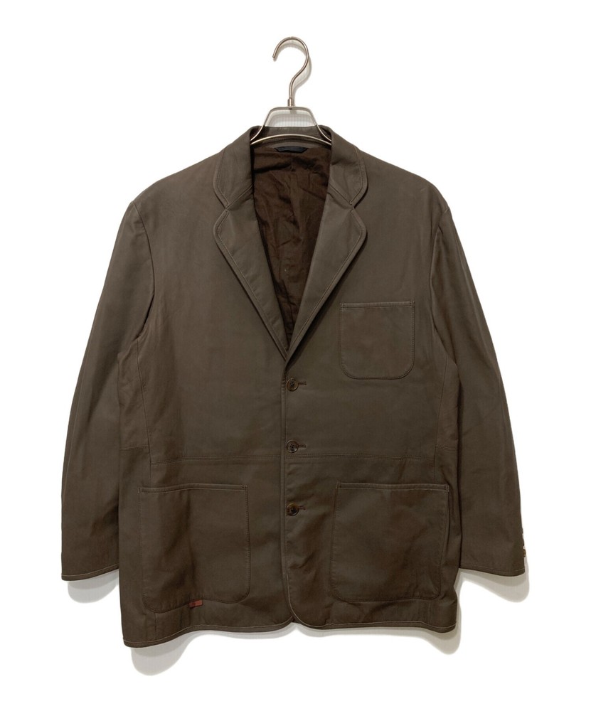 Men's Papas Distressed Brown Leather Jacket L GT698
