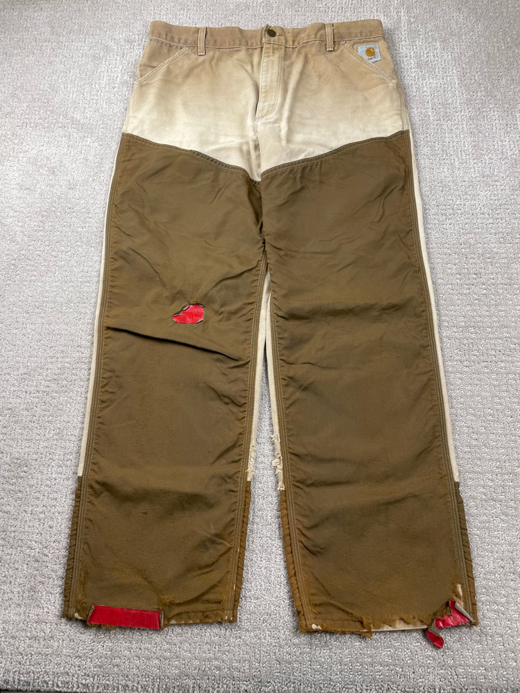 Vintage 80s Carhartt Pants Men Fits 36x30 Duck Brush Hunting Rugged Outdoors USA