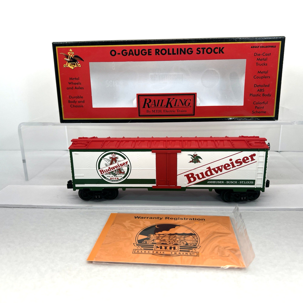MTH RailKing 30-78022 Anheuser Busch Budweiser Beer Modern Reefer New O Gauge