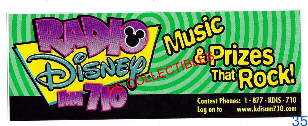Radio Disney AM 710 - Green Sticker - New