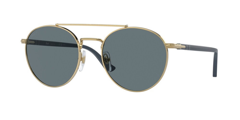 PERSOL PO1011S 515 3R Gold Dark Blue Polarized 54mm Unisex Sunglasses